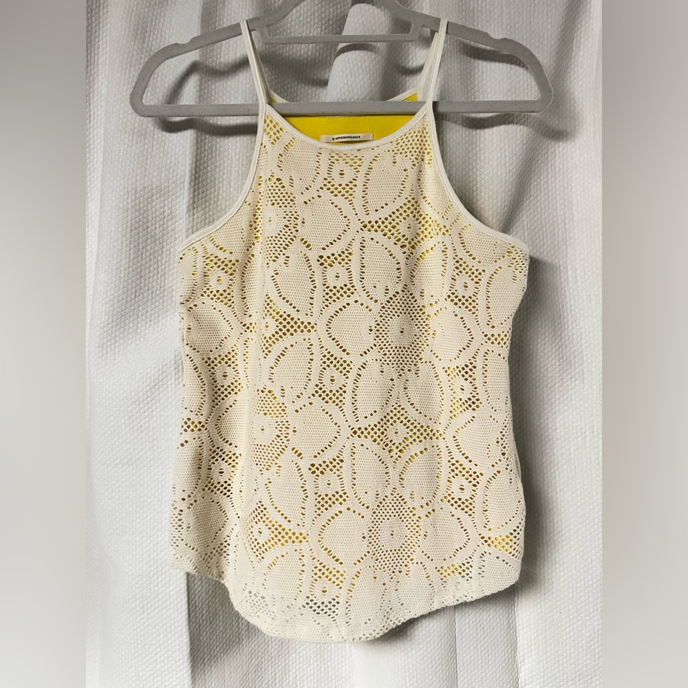 Anthropologie Cream Tank Top